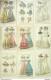 Gravures De Mode Costume Parisien 1826 Lot 23 9 Pièces - Radierungen