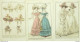 Gravures De Mode Costume Parisien 1826 Lot 23 9 Pièces - Acqueforti