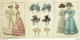 Gravures De Mode Costume Parisien 1826 Lot 25 9 Pièces - Acqueforti