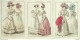 Gravures De Mode Costume Parisien 1826 Lot 35 9 Pièces - Eaux-fortes