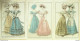 Gravures De Mode Costume Parisien 1826 Lot 35 9 Pièces - Eaux-fortes