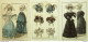 Gravures De Mode Costume Parisien 1826 à 1829 Lot 26 9 Pièces - Eaux-fortes