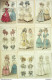 Gravures De Mode Costume Parisien 1829 Lot 28 9 Pièces - Radierungen