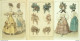 Gravures De Mode Costume Parisien 1829 Lot 31 9 Pièces - Aguafuertes