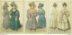 Gravures De Mode Costume Parisien 1829 Lot 30 9 Pièces - Radierungen