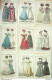 Gravures De Mode Costume Parisien 1825 à 1826 Lot 19 9 Pièces - Eaux-fortes