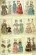 Gravures De Mode Costume Parisien 1829 Lot 32 9 Pièces - Radierungen