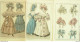 Gravures De Mode Costume Parisien 1830 Lot 33 9 Pièces - Eaux-fortes