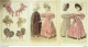 Gravures De Mode Costume Parisien 1830 Lot 33 9 Pièces - Eaux-fortes