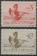 TZB37-38L - 1951 Trieste Zona B, Sassone Nr. 37/38,  Serie Cpl. Di 2 Francobolli Nuovi Con Traccia Di Linguella */ - Mint/hinged