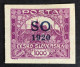 1920 Poland Eastern Silesia Czechoslovakia - Hradcany At Prague Overprint SO 1000 - Unused ( Mint Hinged) - Slesia