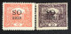 1920 Poland Eastern Silesia Czechoslovakia - Hradcany At Prague Overprint SO - 15+25 - Unused ( Mint Hinged) - Schlesien