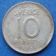 SWEDEN - Silver 10 öre 1955 TS KM# 823 Gustav VI Adolf (1950-1973) - Edelweiss Coins - Suède