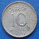 SWEDEN - Silver 10 öre 1957 TS KM# 823 Gustav VI Adolf (1950-1973) - Edelweiss Coins - Suède