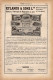 PUB 1921 - Vins De Bordeaux Louis Bert à 33 Barsac, Tissus Coton Flanelle Velveten Etc Rylands & Sons Manchester - Pubblicitari