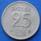 SWEDEN - Silver 25 öre 1953 TS KM# 824 Gustav VI Adolf (1950-1973) - Edelweiss Coins - Suède