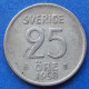 SWEDEN - Silver 25 öre 1958 TS KM# 824 Gustav VI Adolf (1950-1973) - Edelweiss Coins - Suède