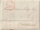 Schweiz Suisse 1834: Siegel-Faltbrief Mit Rund-Stempel BASEL 8 JANV 1834 (rot Rouge) Nach Solothurn - ...-1845 Prefilatelia