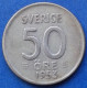 SWEDEN - Silver 50 öre 1953 TS KM# 825 Gustav VI Adolf (1950-1973) - Edelweiss Coins - Suède