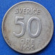 SWEDEN - Silver 50 öre 1955 TS KM# 825 Gustav VI Adolf (1950-1973) - Edelweiss Coins - Suède