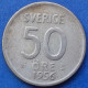 SWEDEN - Silver 50 öre 1956 TS KM# 825 Gustav VI Adolf (1950-1973) - Edelweiss Coins - Suède