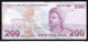 Turkey L. 1970 / 2009 Banknote 200 Lira Türk Lirası P-227e - Turquie