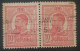 Romania 10B Used Pair Stamps King Karl - Usati