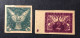 1918  Czechoslovakia - Newspaper Stamps Falcon In Flight - Variety, Double Color Printing - Unused ( Mint Hinged ) - Ungebraucht