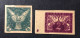 1918  Czechoslovakia - Newspaper Stamps Falcon In Flight - Variety, Double Color Printing - Unused ( Mint Hinged ) - Nuevos