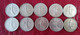 SEMEUSE 10 PIECES  DE 5 FRANCS F ARGENT TBE 1960 A 1965 VOIR DESCRIPTION - 5 Francs