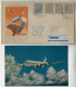 Brazil 1954 Cover Japan Air Lines Inaugural Flight Tokyo São Paulo Rio De Janeiro + Postcard Airplane Douglas DC-4 - Covers & Documents
