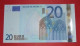 20 EURO PORTUGAL - U018F5 - NICE Serial Number - M83700000715 / Perfect UNC - 20 Euro