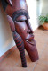 Máscara Africana Gigante De Madera Tallada En Una Sola Pieza 140 Cm De Alto - Populaire Kunst
