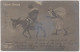 F-EX8571 SPAIN MOROCCO MAROC MELILLA 1915 SATIRIC MUSLIN POSTCARD.  - Maroc Espagnol