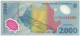 ROMANIA - 2.000 Lei - 1999 - Pick 111.a - Unc. - Série 007D - Total Solar ECLIPSE Commemorative POLYMER - 2000 - Rumänien