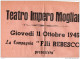 1945 LOCANDINA GRANDE  TEATRO IMPERO MOGLIANO COMPAGNIA FRATELLI REBES GRANDE SPETTACOLO  DI  VARIETÀ - Posters