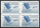 CANADA...KING GEORGE VI..(1936-52..).....GOOSE.......7c X BLOCK OF 4.......2 X MNH ....2 X MH........ - Hojas Bloque