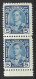 CANADA...KING GEORGE V..(1910-36.)......." 1935.."...5c X VERTICAL PAIR.......SG338....(CAT. VAL.£18..).......MH........ - Blokken & Velletjes