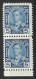 CANADA...KING GEORGE V..(1910-36.)......." 1935.."...5c X VERTICAL PAIR.......SG338....(CAT. VAL.£18..).......MH........ - Hojas Bloque