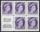 CANADA...QUEEN ELIZABETH II...(1952-22.).....BOOKLET PANE....4c  X 5...SG466b.....MNH... - Pagine Del Libretto