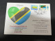 16-3-2024 (3 Y 12) COVID-19 4th Anniversary - Tanzania - 16 March 2024 (with Tanzania Football Flag Stamp) - Disease