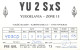 QSL Card Yugoslavia Amateur Radio Station YU2SxS Y03CD Den - Radio Amateur