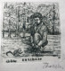 Exlibris Oskar Thorsen. Écureuil. Ex-libris Oskar Thorsen. Squirrel - Bookplates