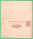 REGNO D'ITALIA 1891 CARTOLINA POSTALE BIGOLA UMBERTO I DOMANDA+RISPOSTA Mil. 92 (FILAGRANO C19) C 7,5+7,5 NUOVA - Stamped Stationery