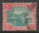 Malaya Federated States FMS Scott 29 - SG39, 1904 Leaping Tiger 5c Used - Federated Malay States