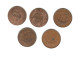 616/ Grande-Bretagne :  5 X 1/2 Penny : 1917 - 1921 - 1944 - 1948 - 1967 - Andere & Zonder Classificatie