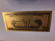 BANKNOTE / GOLDFOIL BILJET/ AMERICA  TWENTY   DOLLAR / SOUVENIR BILJET / UNC ** Goldfoil 015 ** - Other & Unclassified