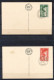 FRANCE 1937 - " VICTOIRE DE SAMOTRACE" LOUVRE POSTCARDS WITH USED STAMPS (Yv. 354/355*)                         Vs157 - 1932-39 Paz