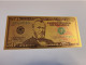 BANKNOTE / GOLDFOIL BILJET/ AMERICA  FIFTY   DOLLAR / SOUVENIR BILJET / UNC ** Goldfoil 016 ** - Autres & Non Classés