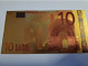 BANKNOTE / GOLDFOIL BILJET/  EUROPA/ EURO 10 / SOUVENIR BILJET / UNC ** Goldfoil 019 ** - Other & Unclassified